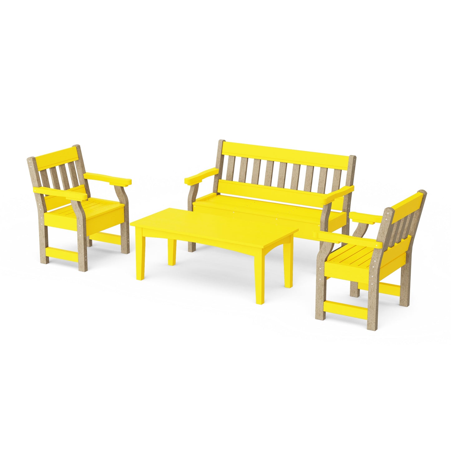 Heritage 4-Piece Garden Table and Bench Set