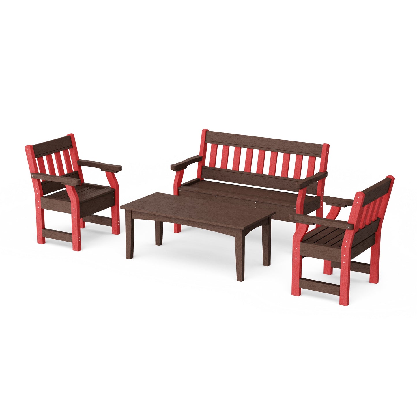 Heritage 4-Piece Garden Table and Bench Set