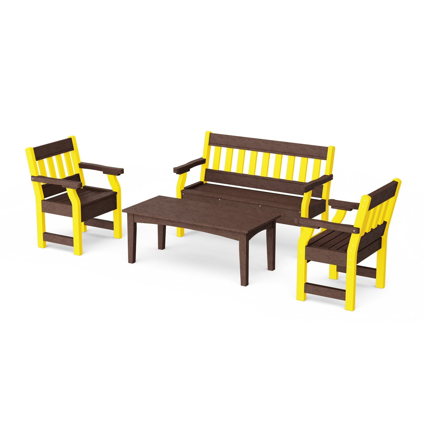 Heritage 4-Piece Garden Table and Bench Set