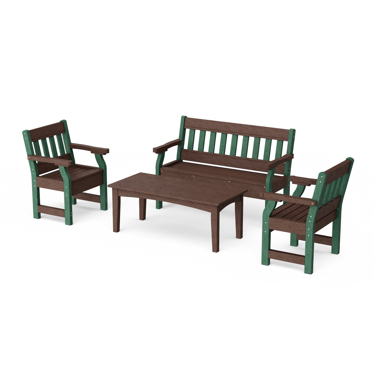 Heritage 4-Piece Garden Table and Bench Set