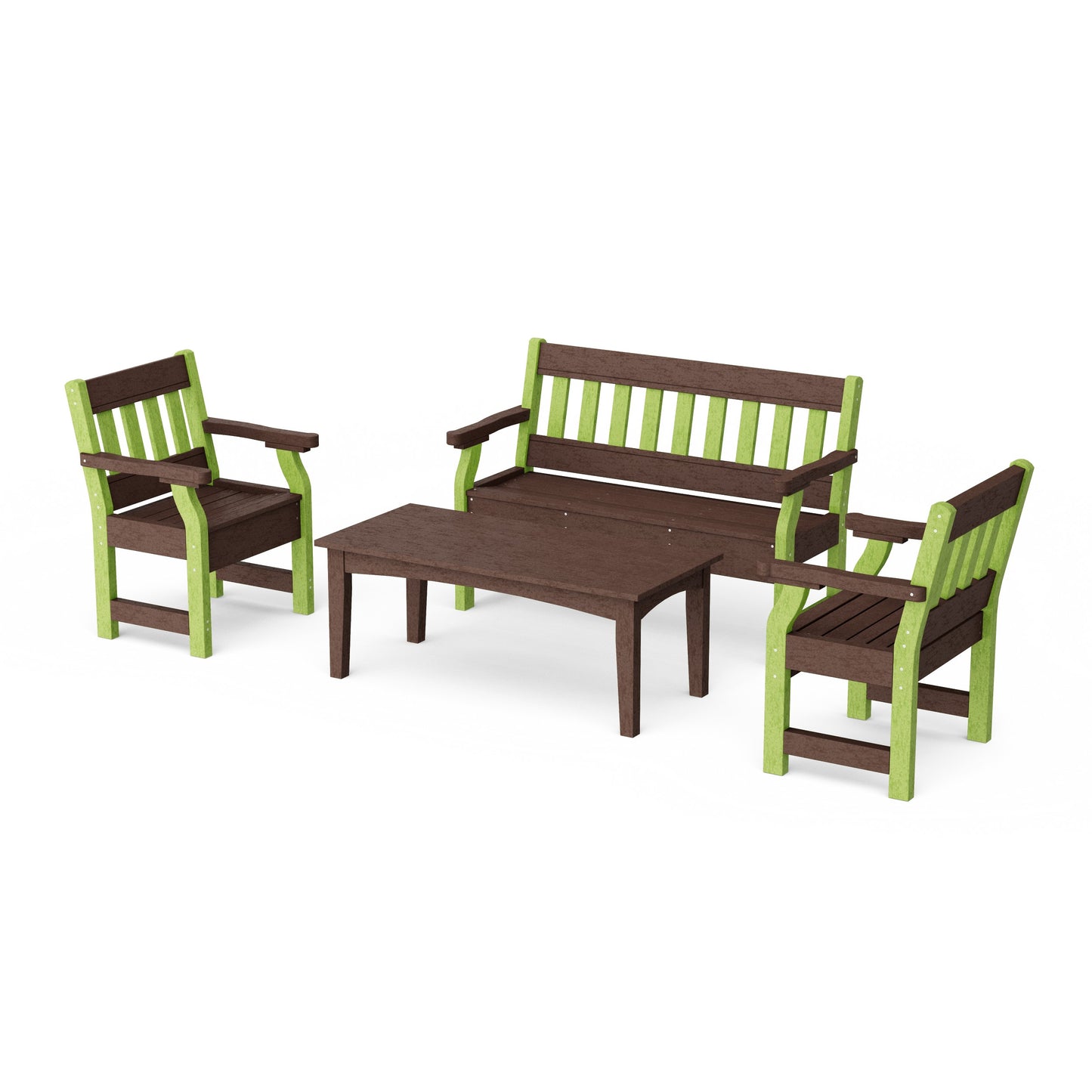 Heritage 4-Piece Garden Table and Bench Set