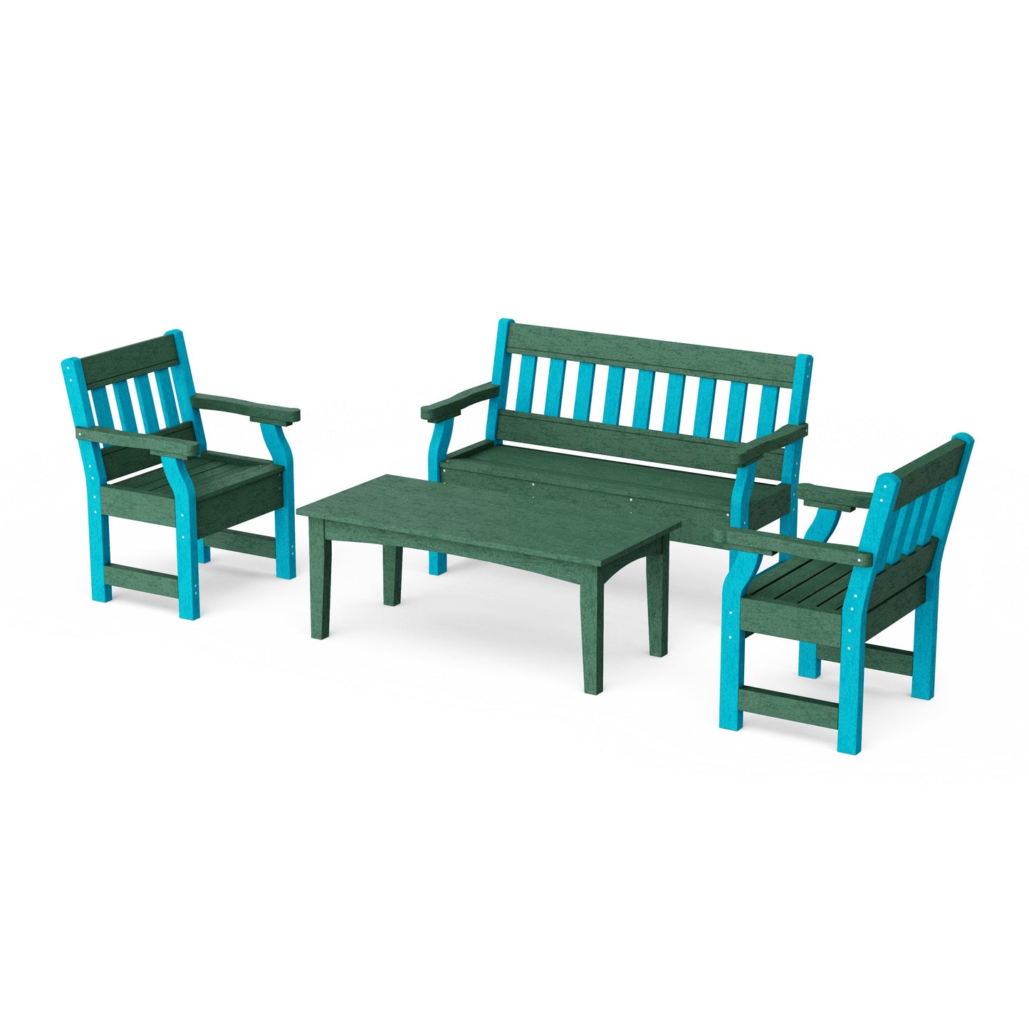 Heritage 4-Piece Garden Table and Bench Set