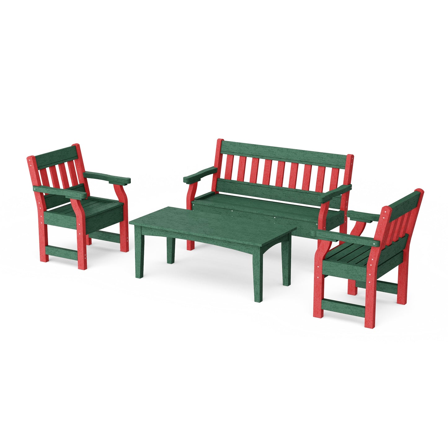Heritage 4-Piece Garden Table and Bench Set