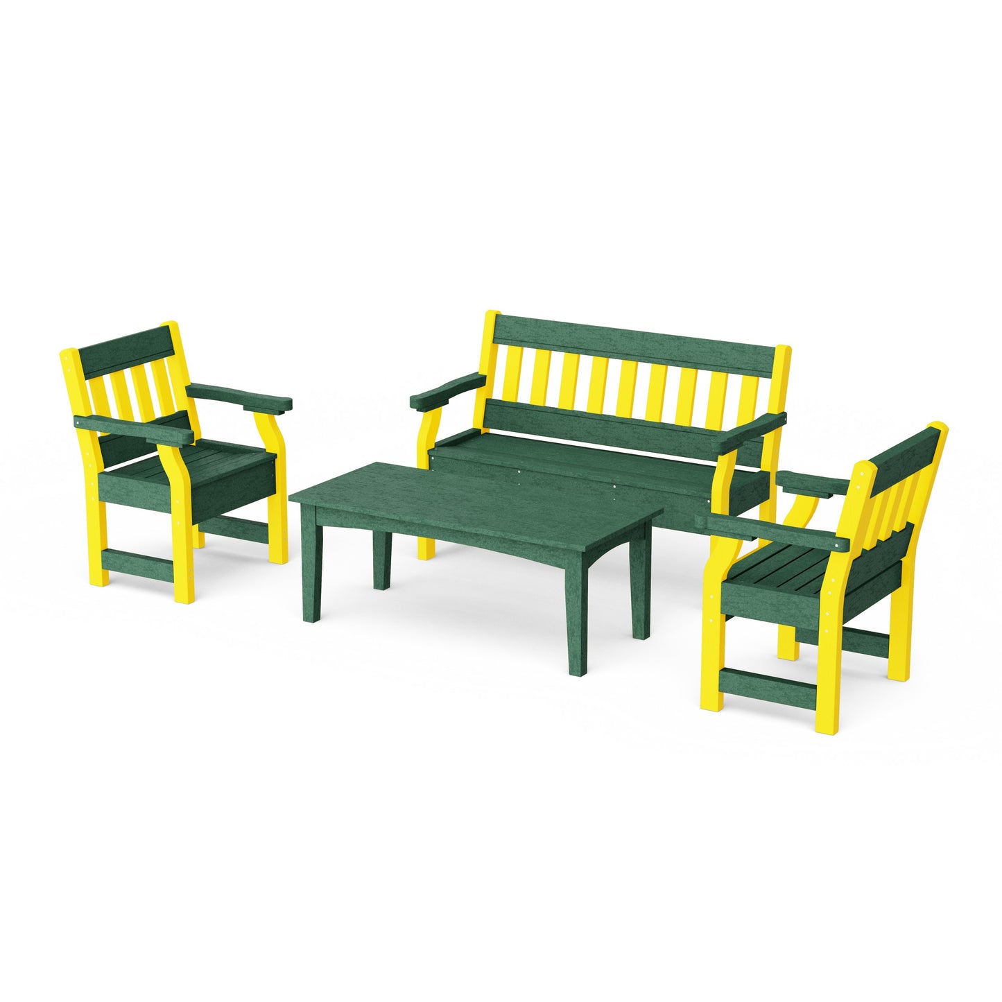 Heritage 4-Piece Garden Table and Bench Set