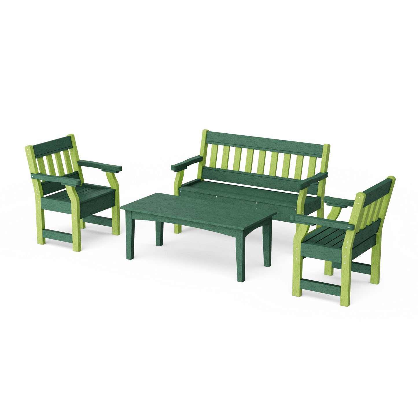 Heritage 4-Piece Garden Table and Bench Set
