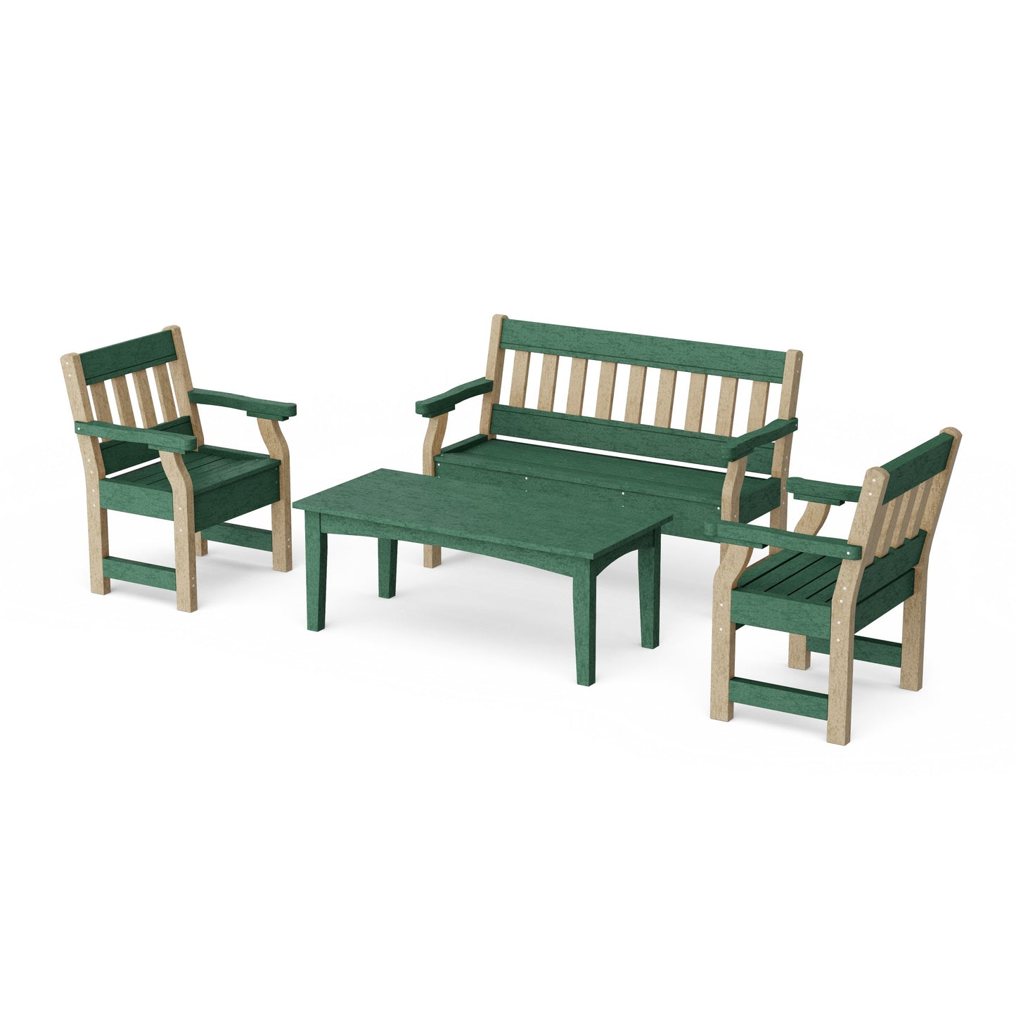 Heritage 4-Piece Garden Table and Bench Set