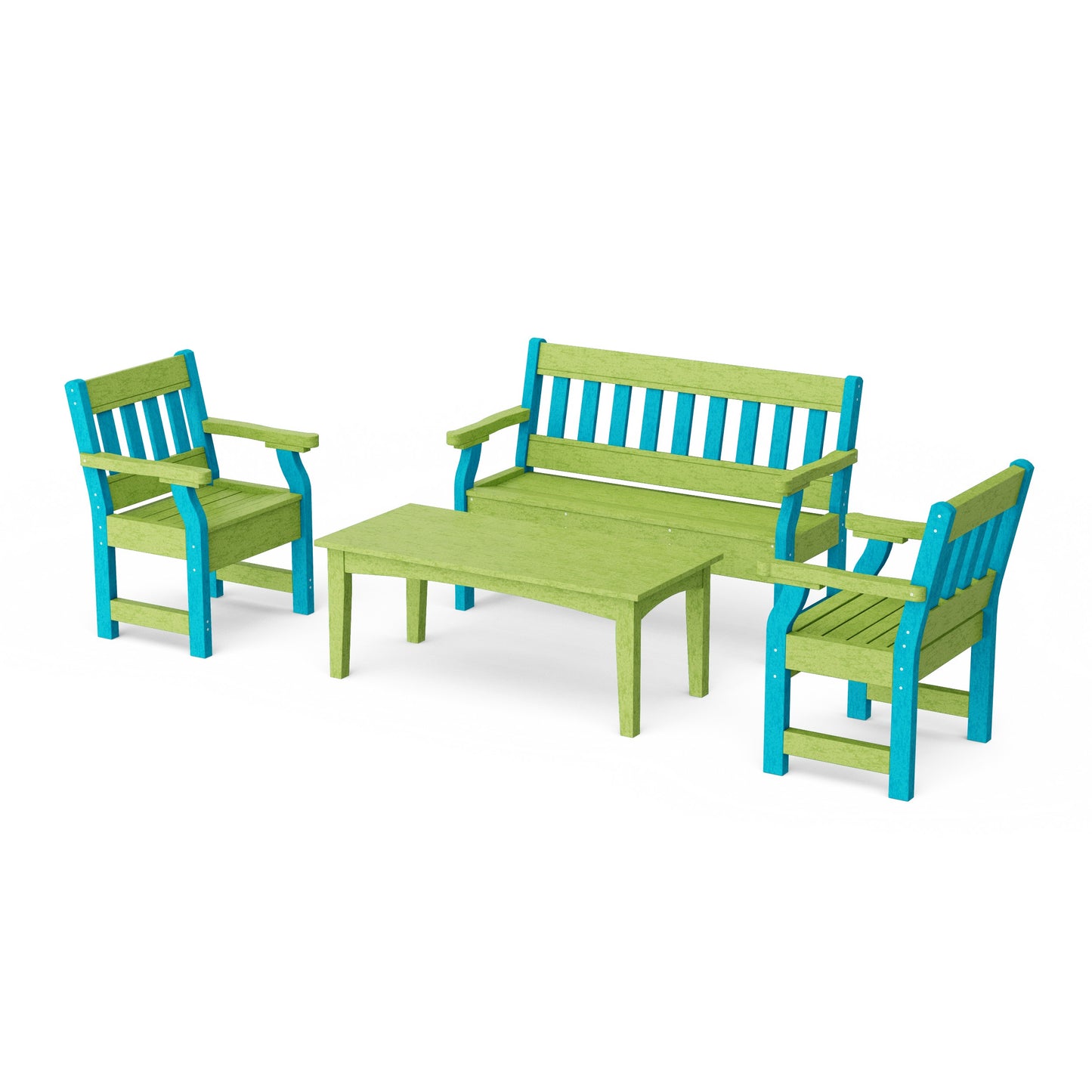 Heritage 4-Piece Garden Table and Bench Set