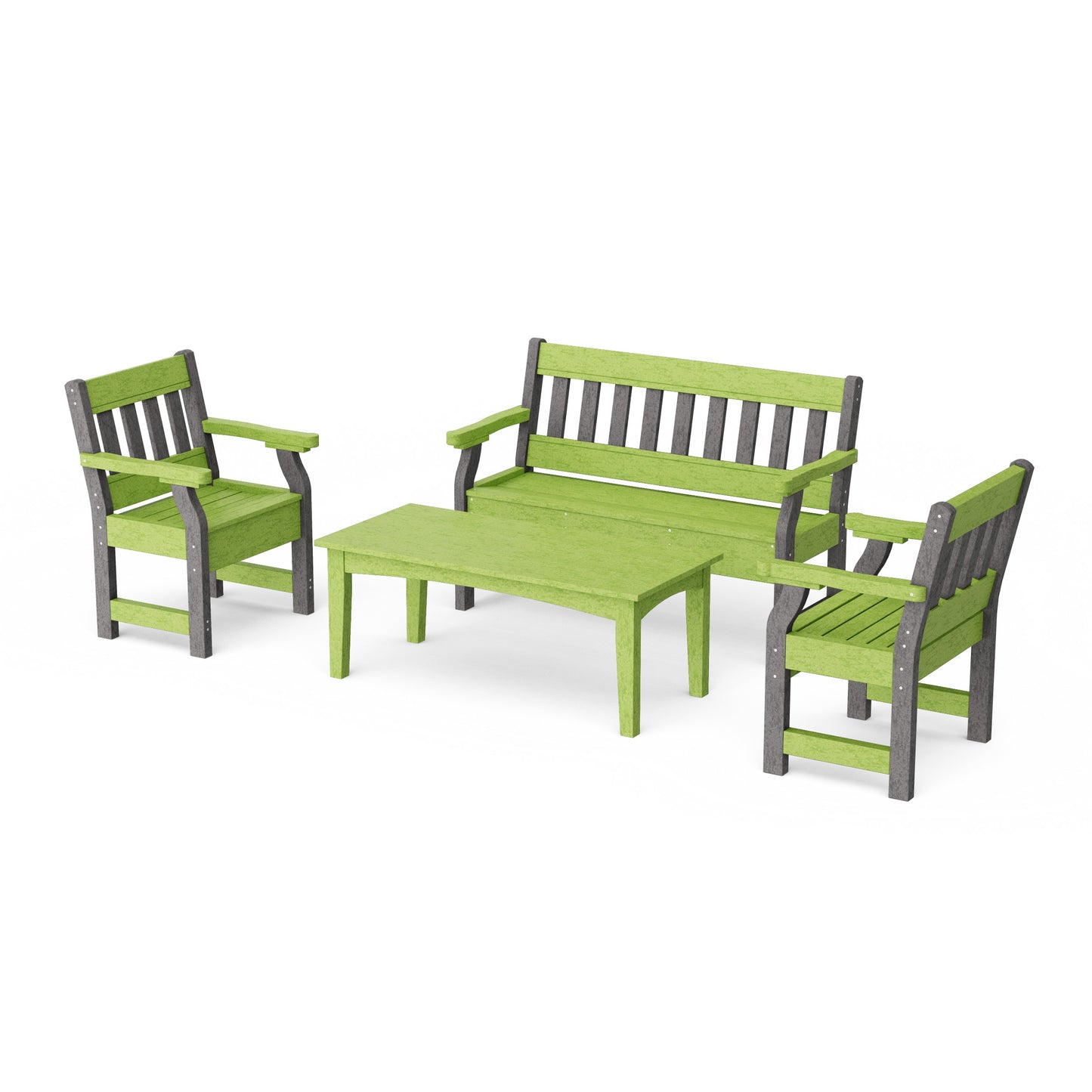 Heritage 4-Piece Garden Table and Bench Set
