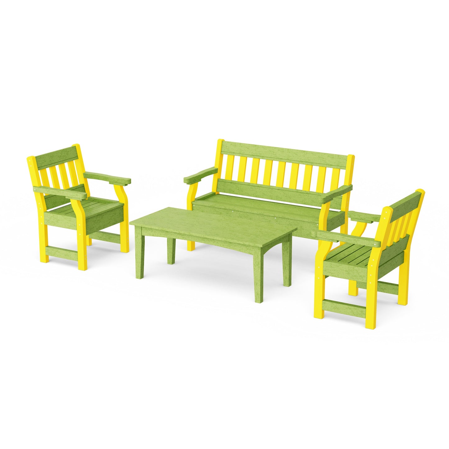 Heritage 4-Piece Garden Table and Bench Set