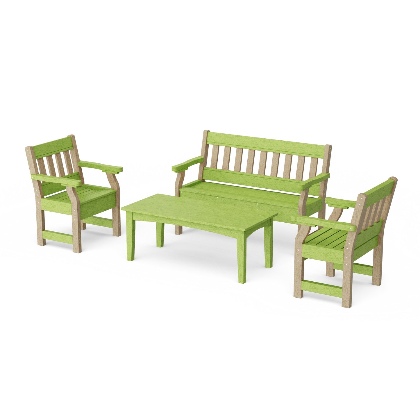 Heritage 4-Piece Garden Table and Bench Set