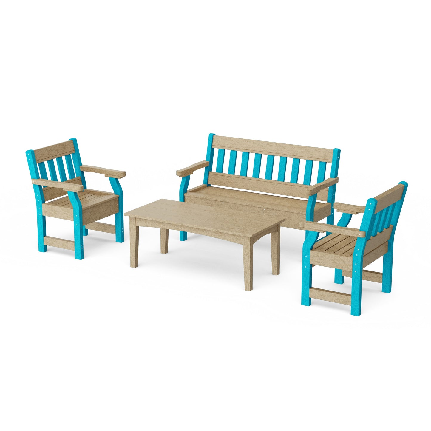 Heritage 4-Piece Garden Table and Bench Set