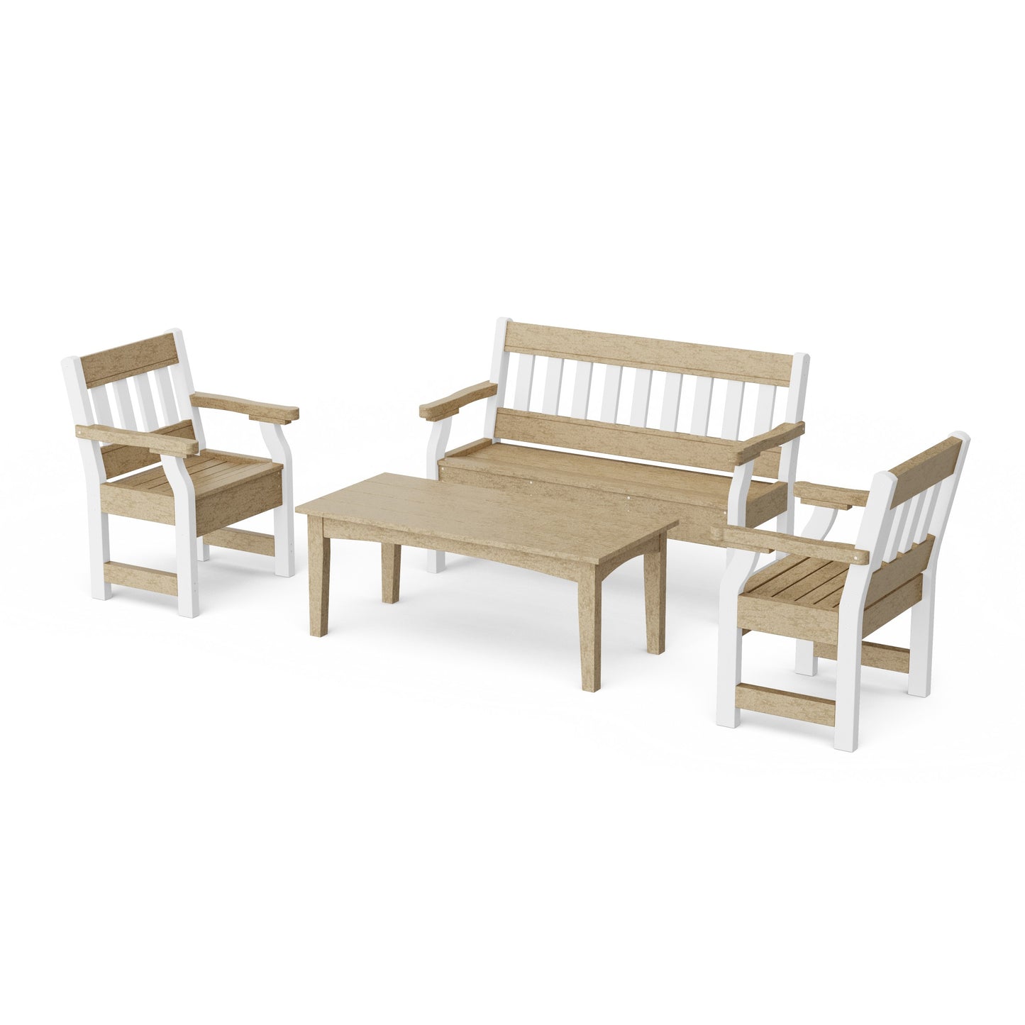 Heritage 4-Piece Garden Table and Bench Set