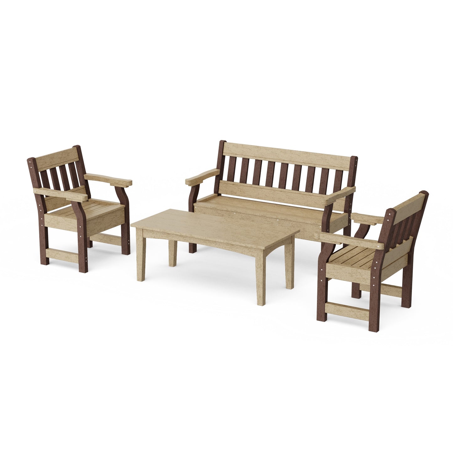 Heritage 4-Piece Garden Table and Bench Set