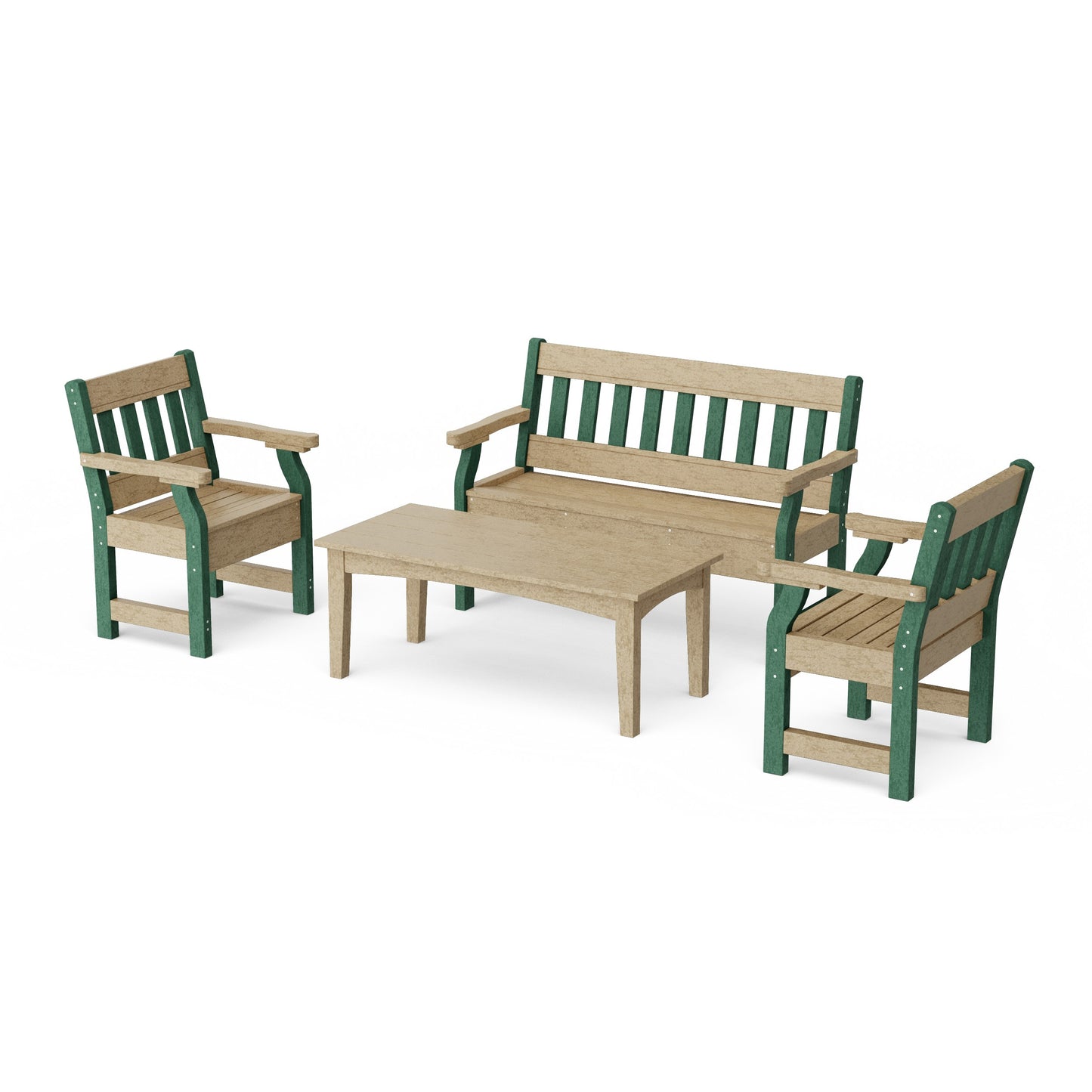 Heritage 4-Piece Garden Table and Bench Set