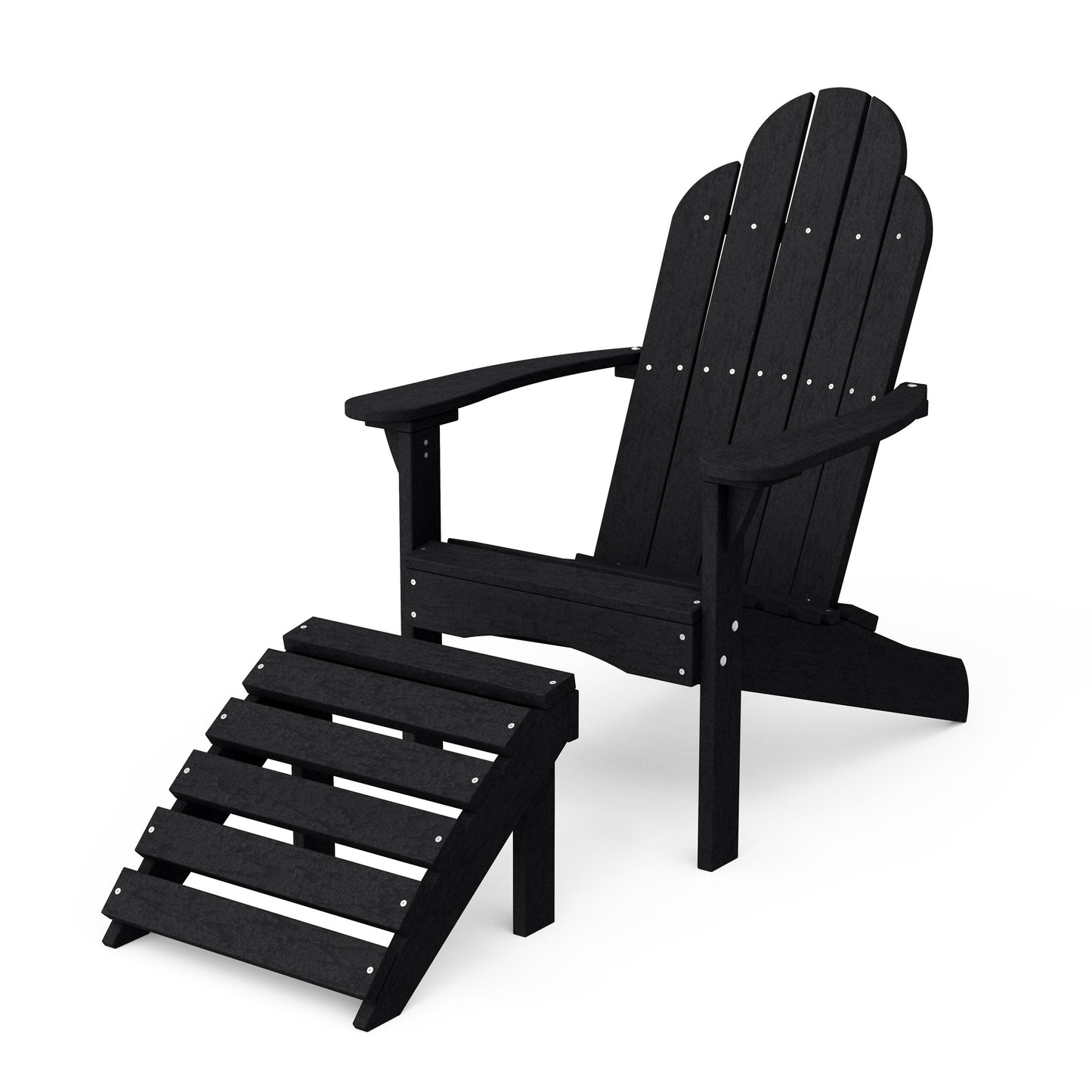 Classic Adirondack Chair with Ottoman Set