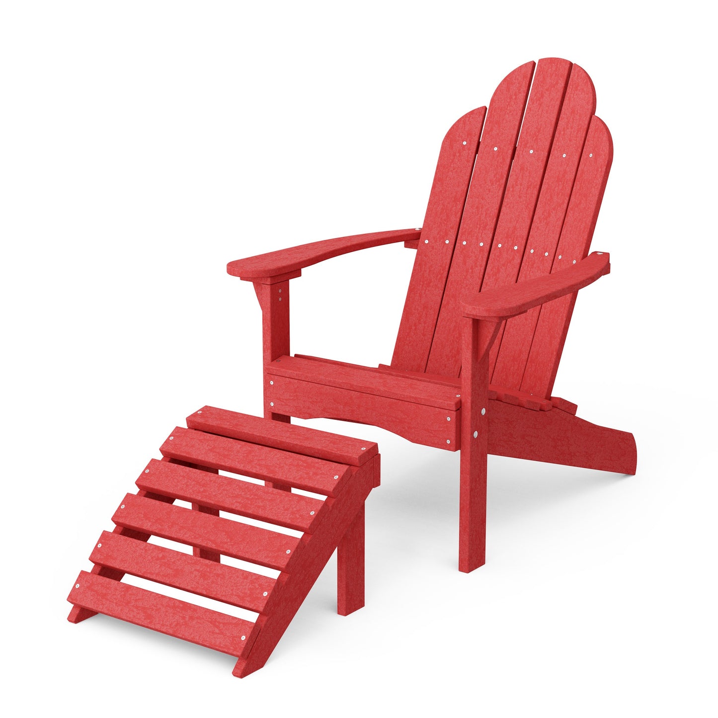 Classic Adirondack Chair with Ottoman Set