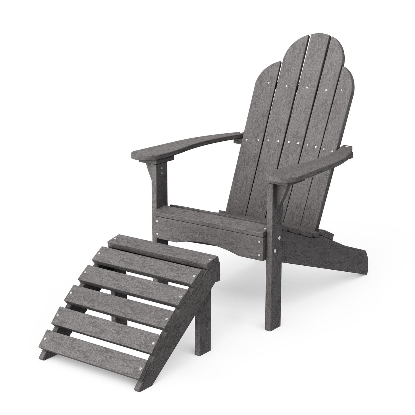 Classic Adirondack Chair with Ottoman Set