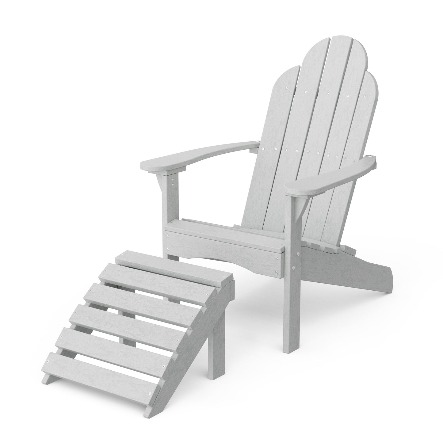 Classic Adirondack Chair with Ottoman Set