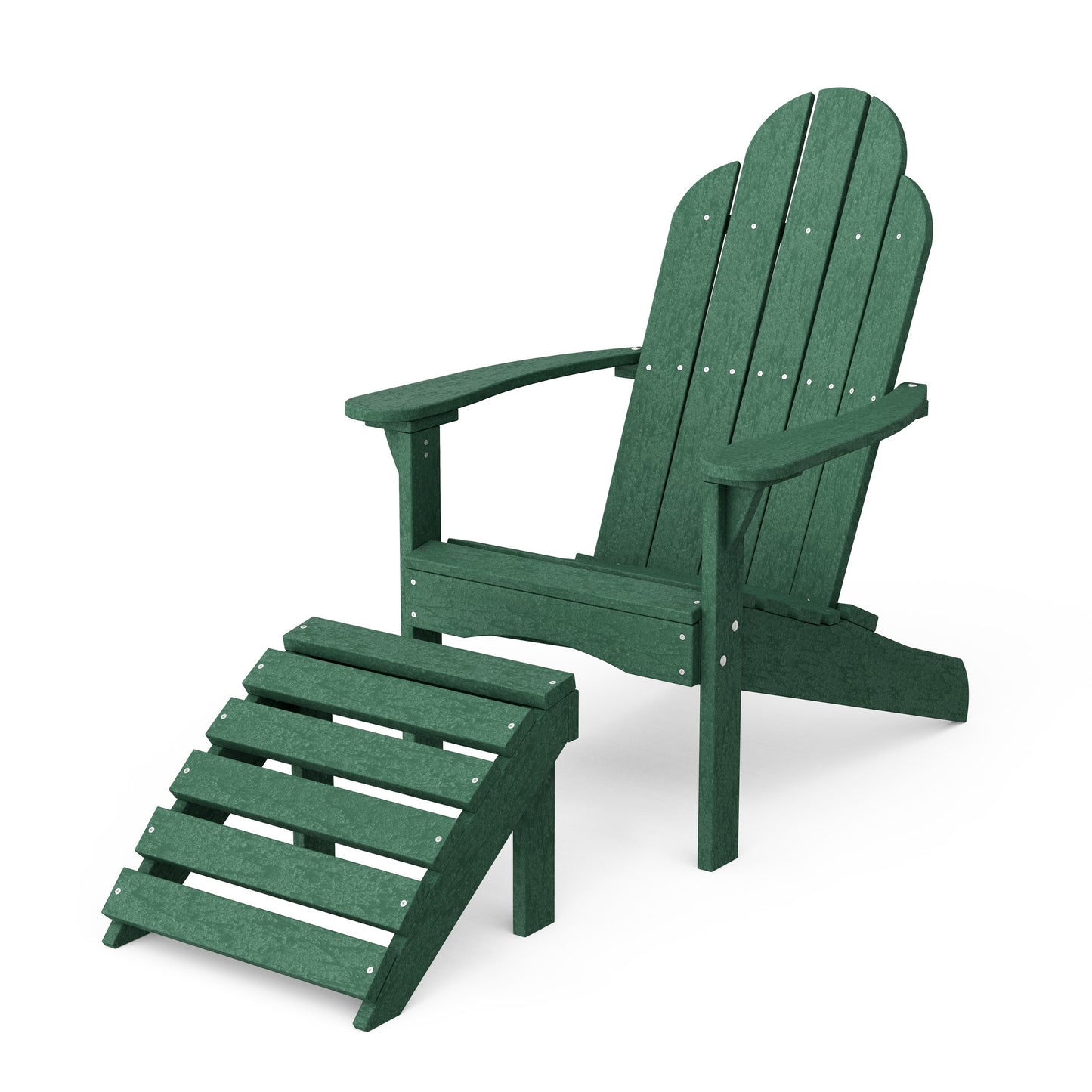 Classic Adirondack Chair with Ottoman Set