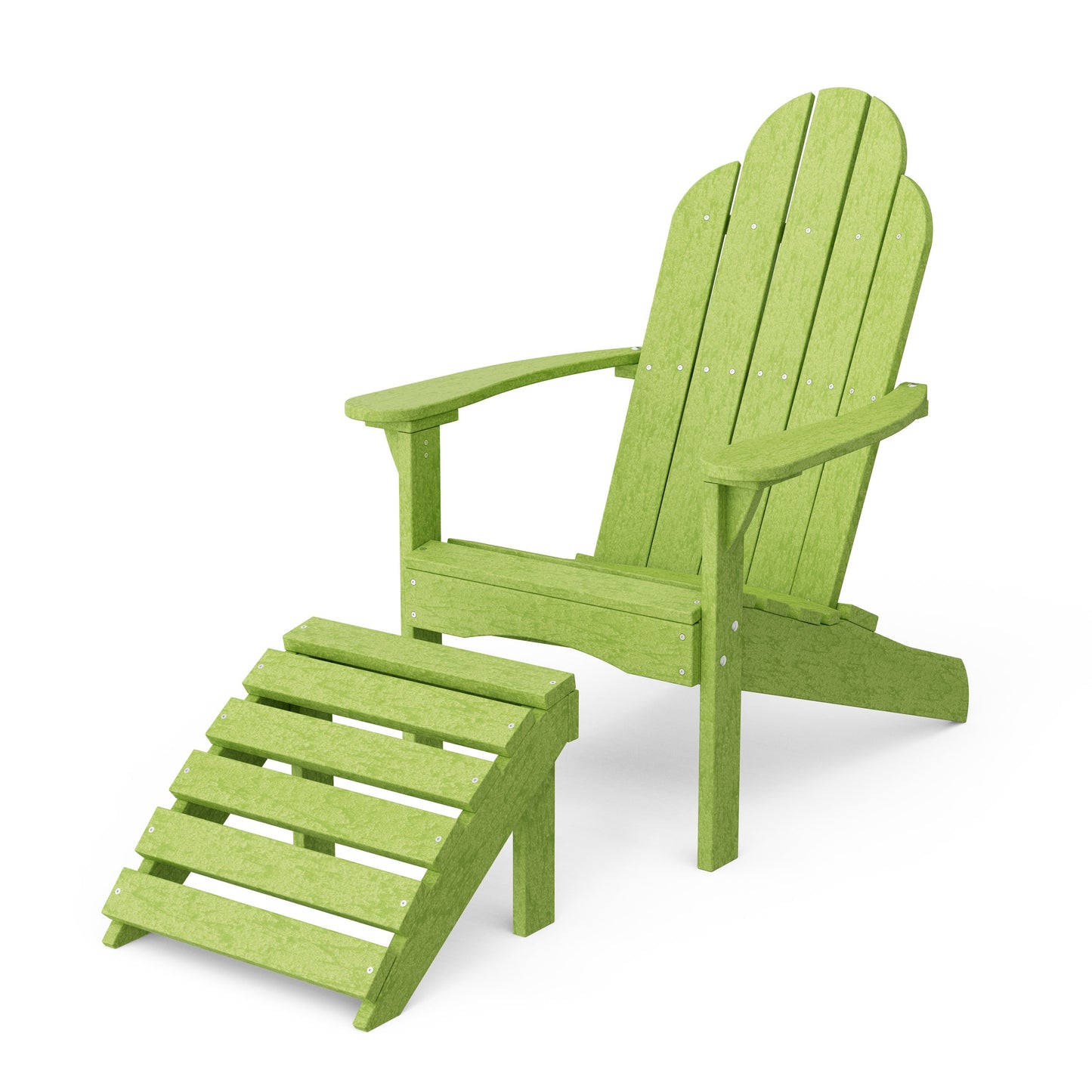 Classic Adirondack Chair with Ottoman Set