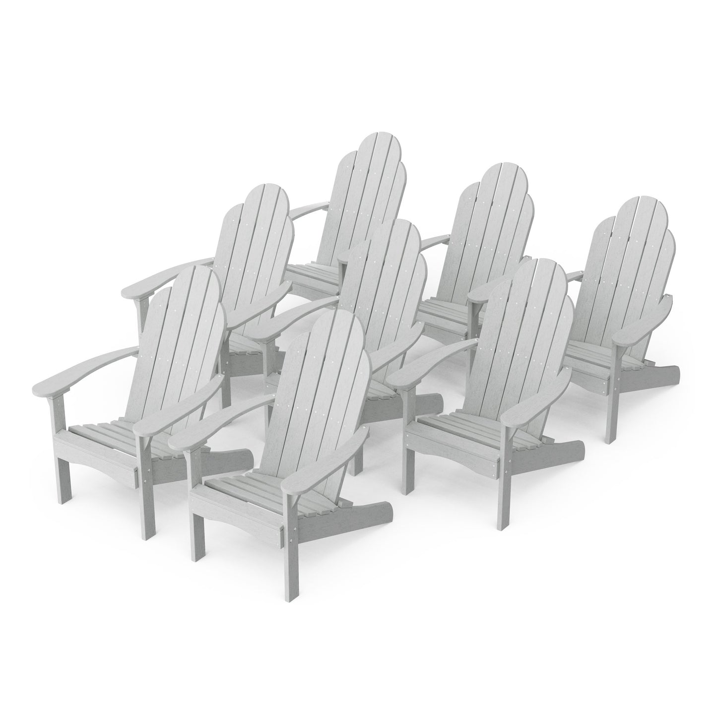 Classic Adirondack Chairs Set of 8