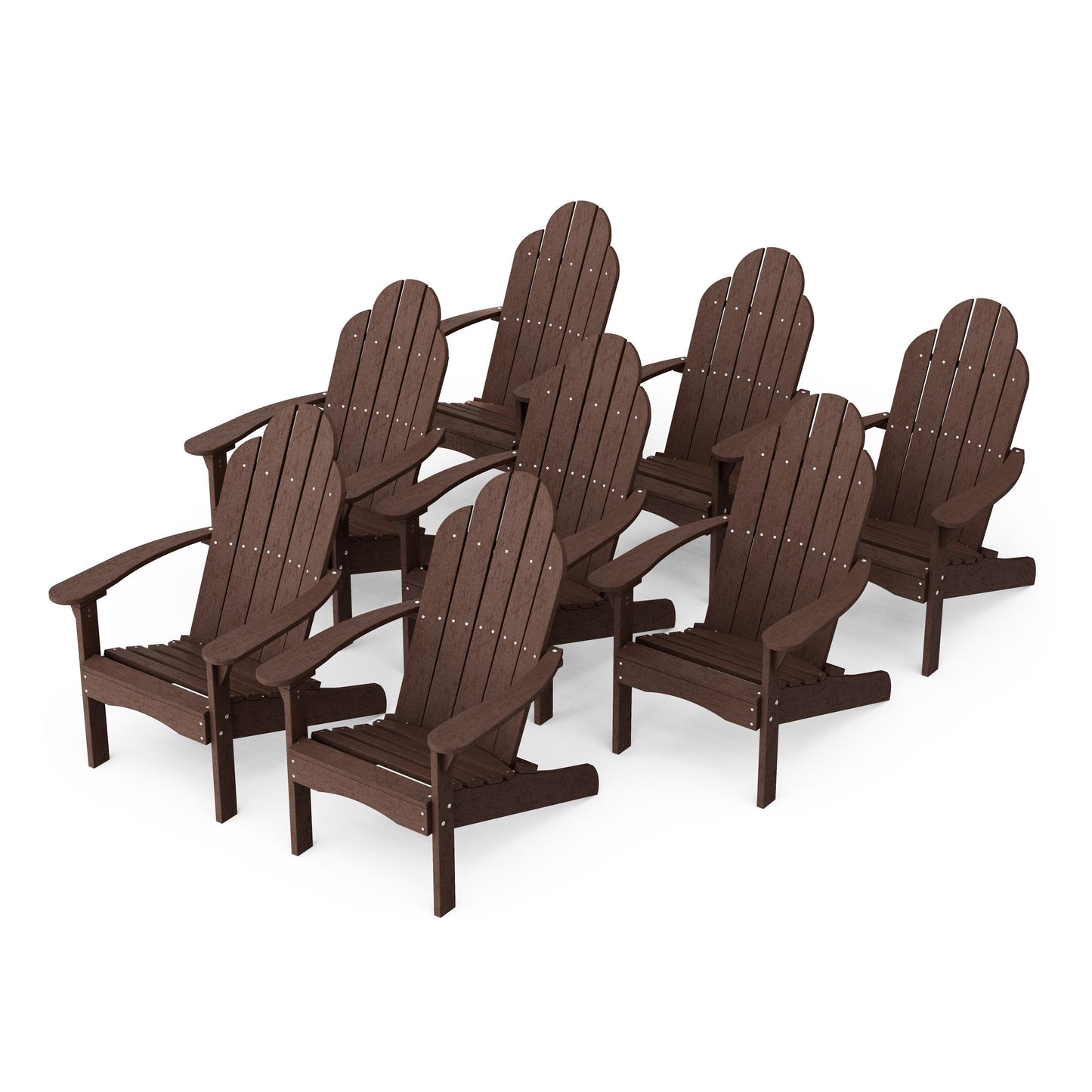 Classic Adirondack Chairs Set of 8