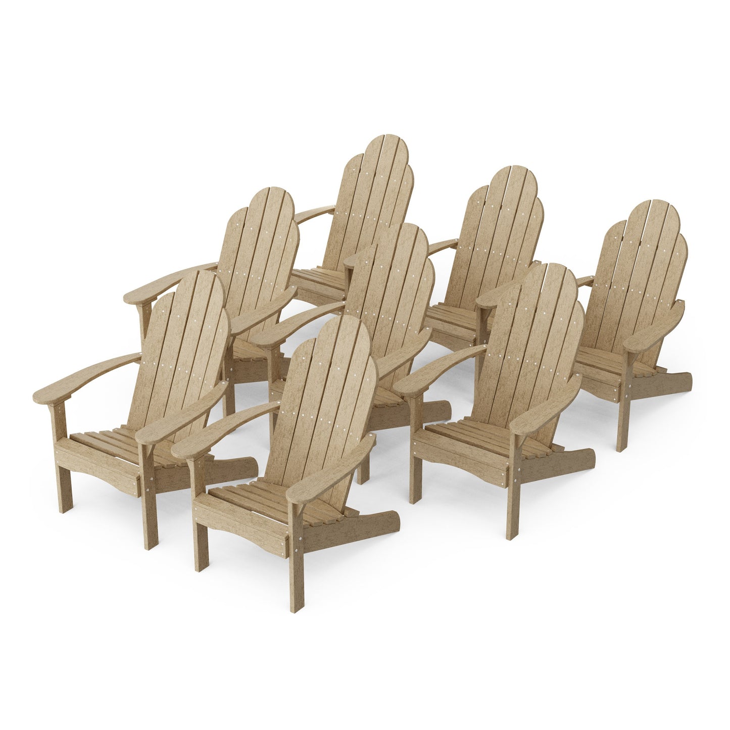 Classic Adirondack Chairs Set of 8