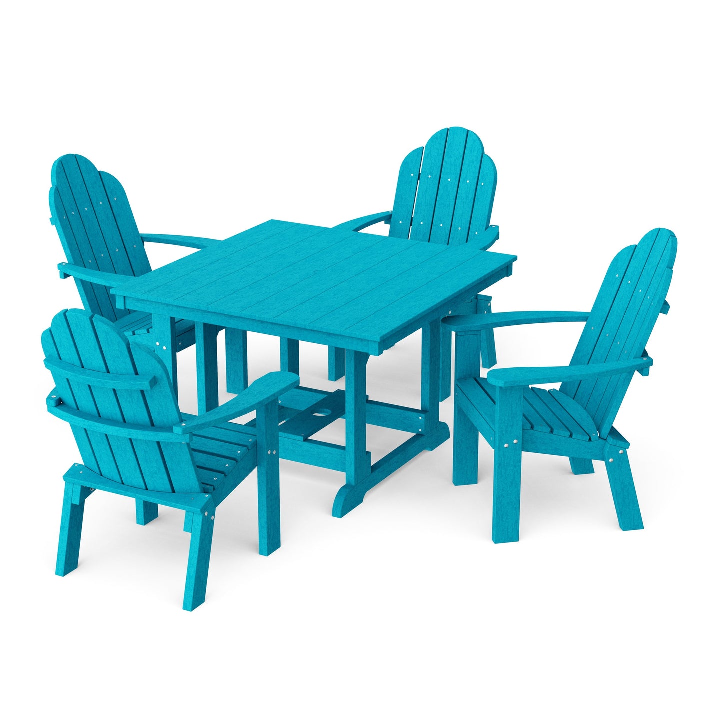 Classic Adirondack 5-Piece Square Dining Set
