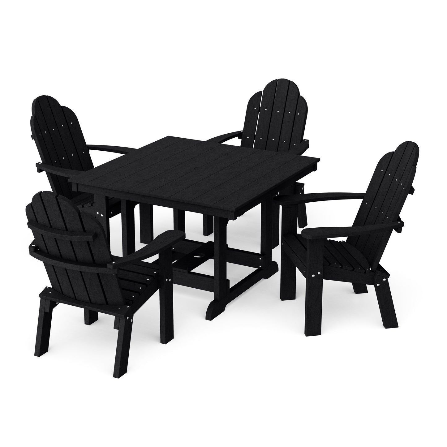 Classic Adirondack 5-Piece Square Dining Set