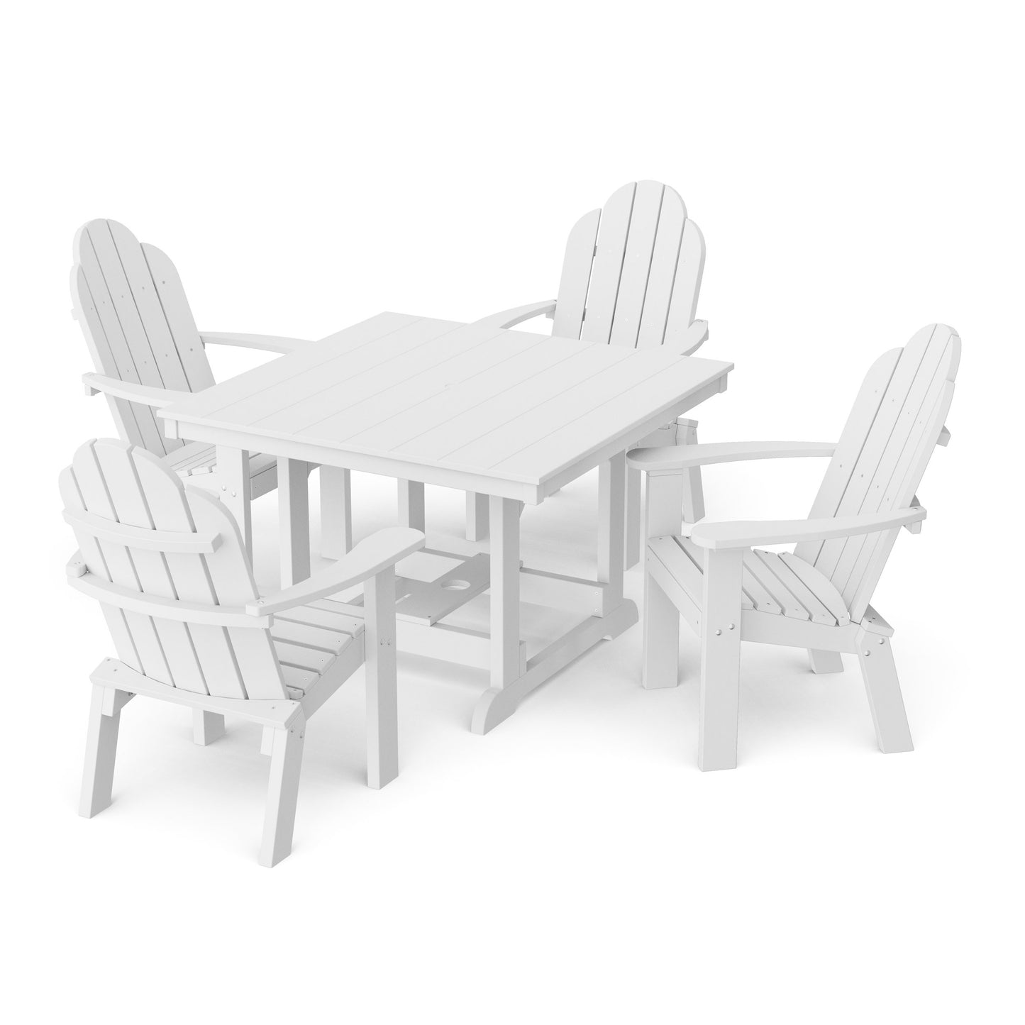 Classic Adirondack 5-Piece Square Dining Set