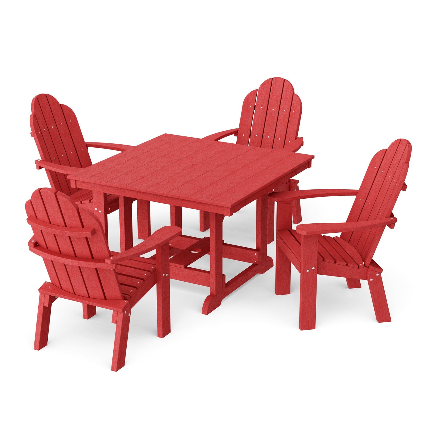Classic Adirondack 5-Piece Square Dining Set