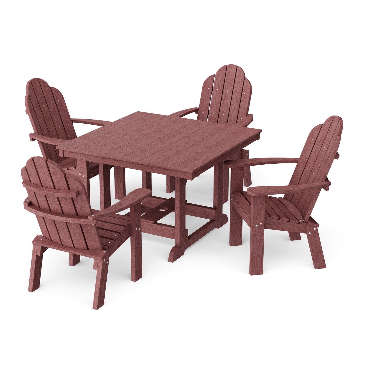 Classic Adirondack 5-Piece Square Dining Set
