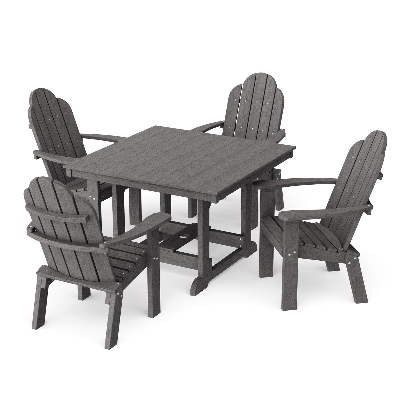 Classic Adirondack 5-Piece Square Dining Set
