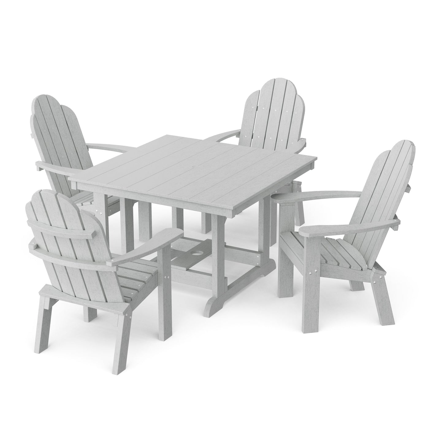 Classic Adirondack 5-Piece Square Dining Set