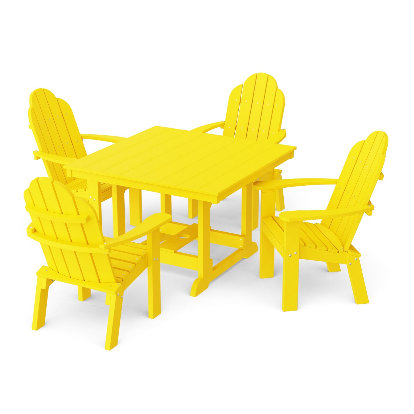Classic Adirondack 5-Piece Square Dining Set
