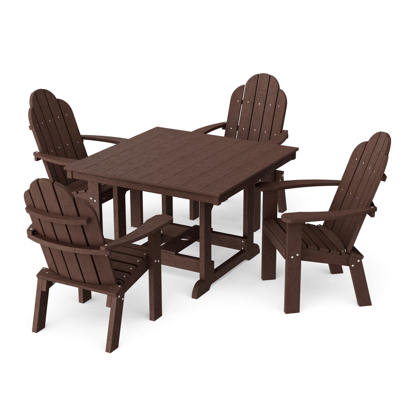 Classic Adirondack 5-Piece Square Dining Set