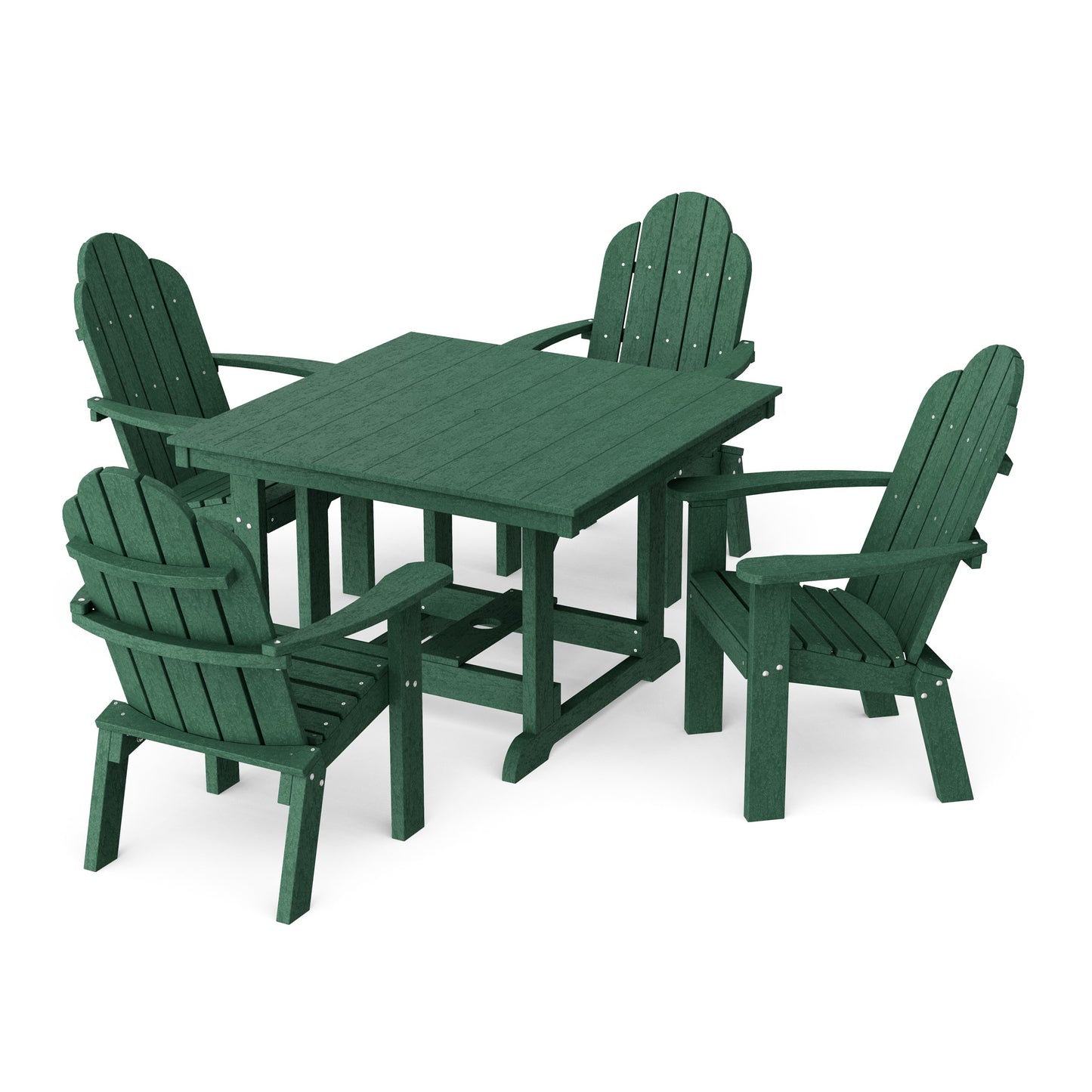 Classic Adirondack 5-Piece Square Dining Set