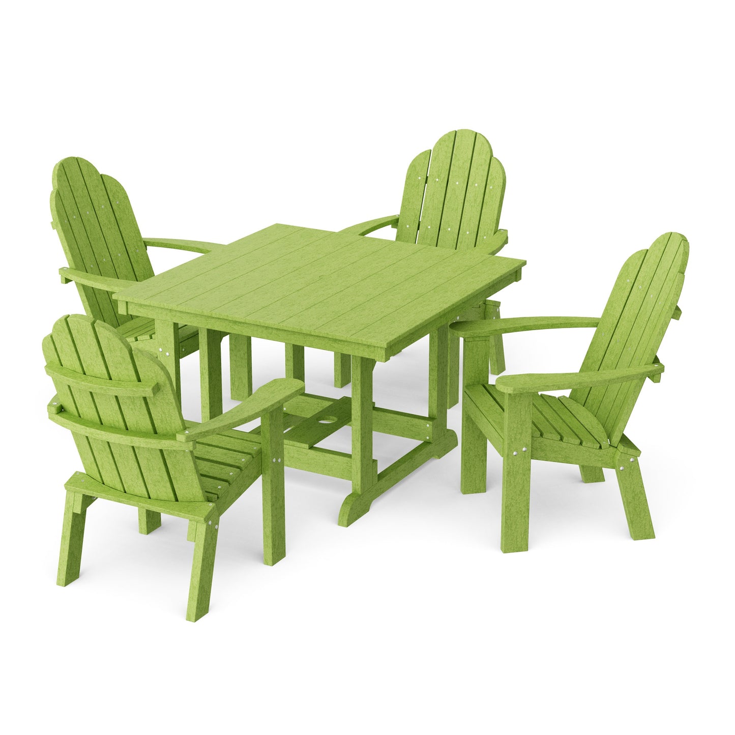 Classic Adirondack 5-Piece Square Dining Set