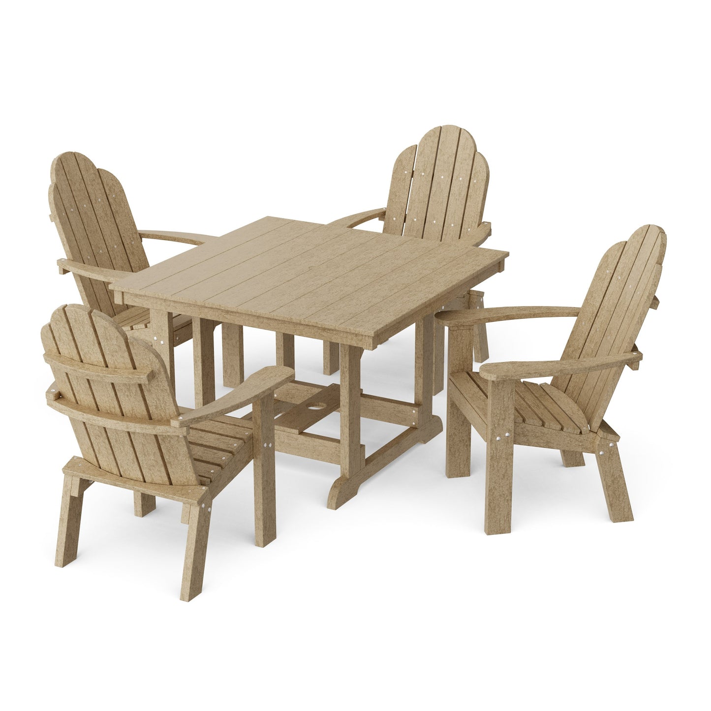 Classic Adirondack 5-Piece Square Dining Set