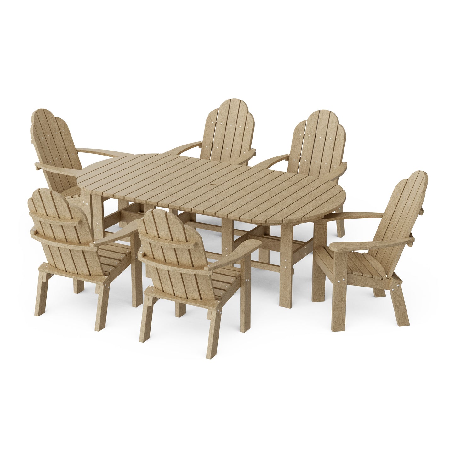 Classic Adirondack 7-Piece Oval Dining Set