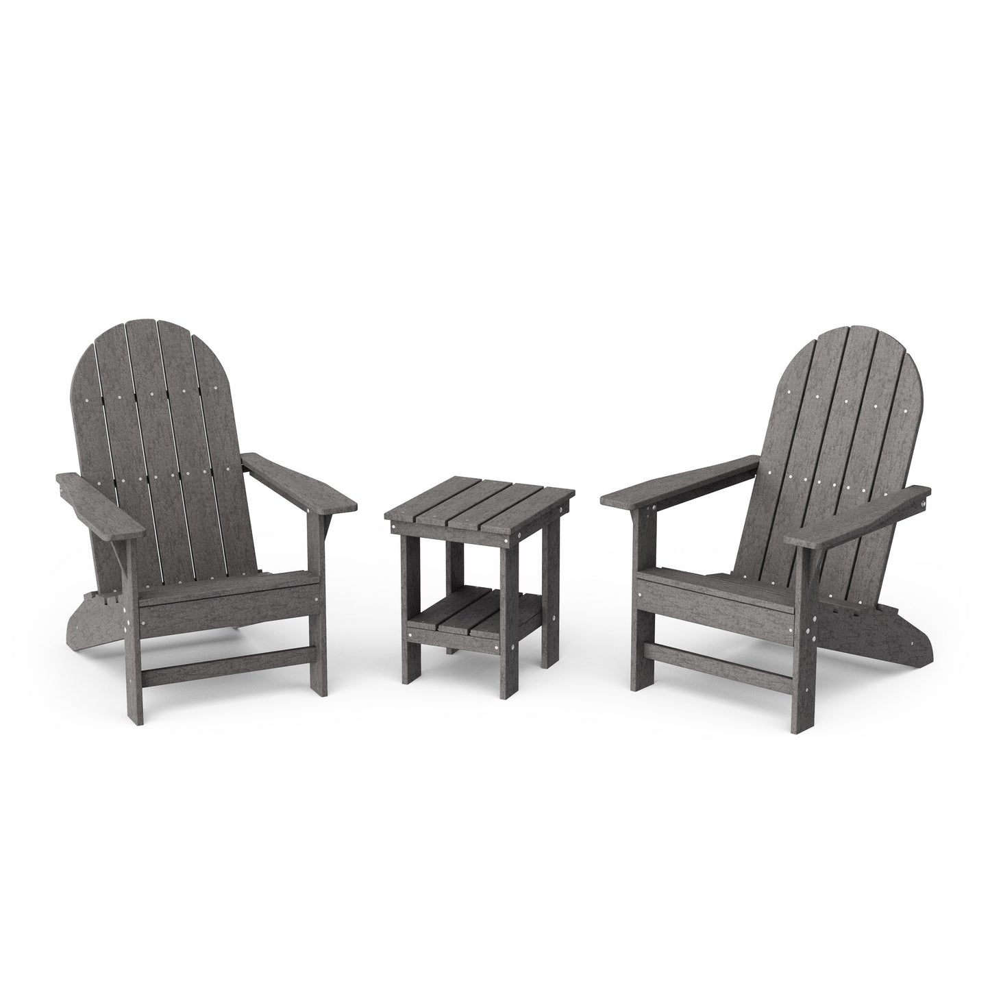 Freedom 3-Piece Traditional Adirondack Set with Side Table
