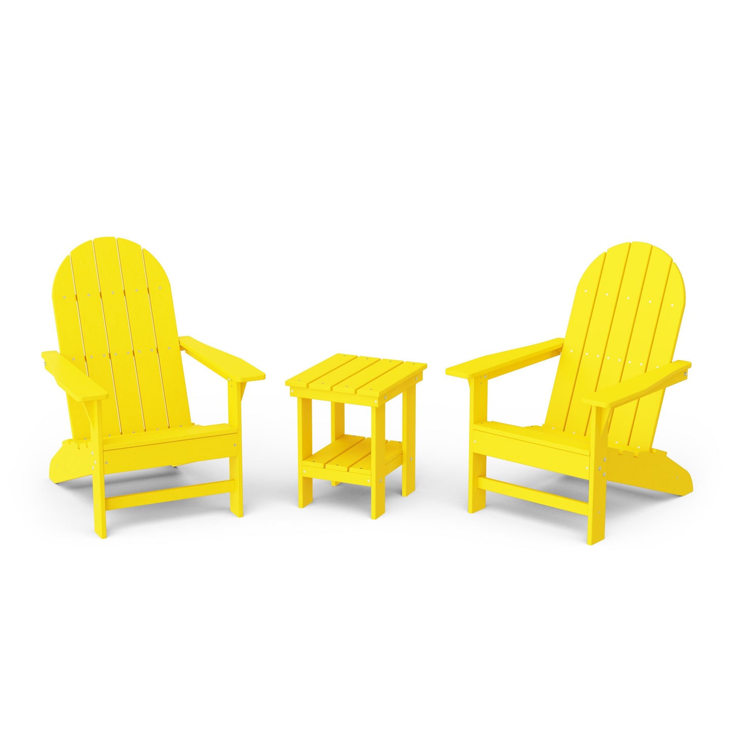 Freedom 3-Piece Traditional Adirondack Set with Side Table