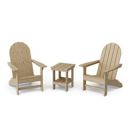 Freedom 3-Piece Traditional Adirondack Set with Side Table