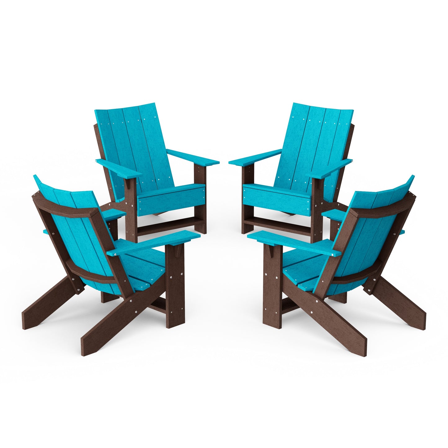 Contemporary Modern Adirondack Chairs Set of 4