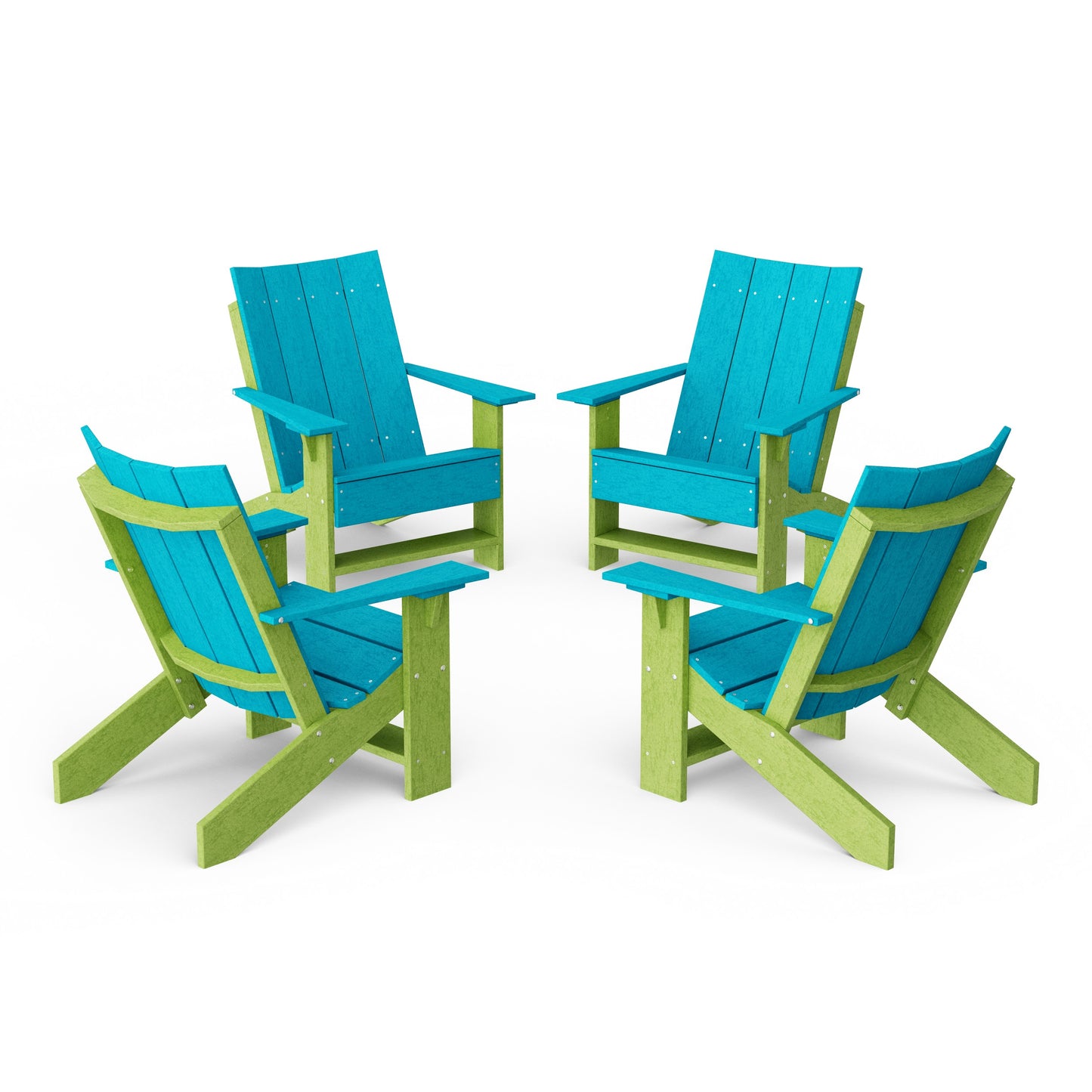 Contemporary Modern Adirondack Chairs Set of 4