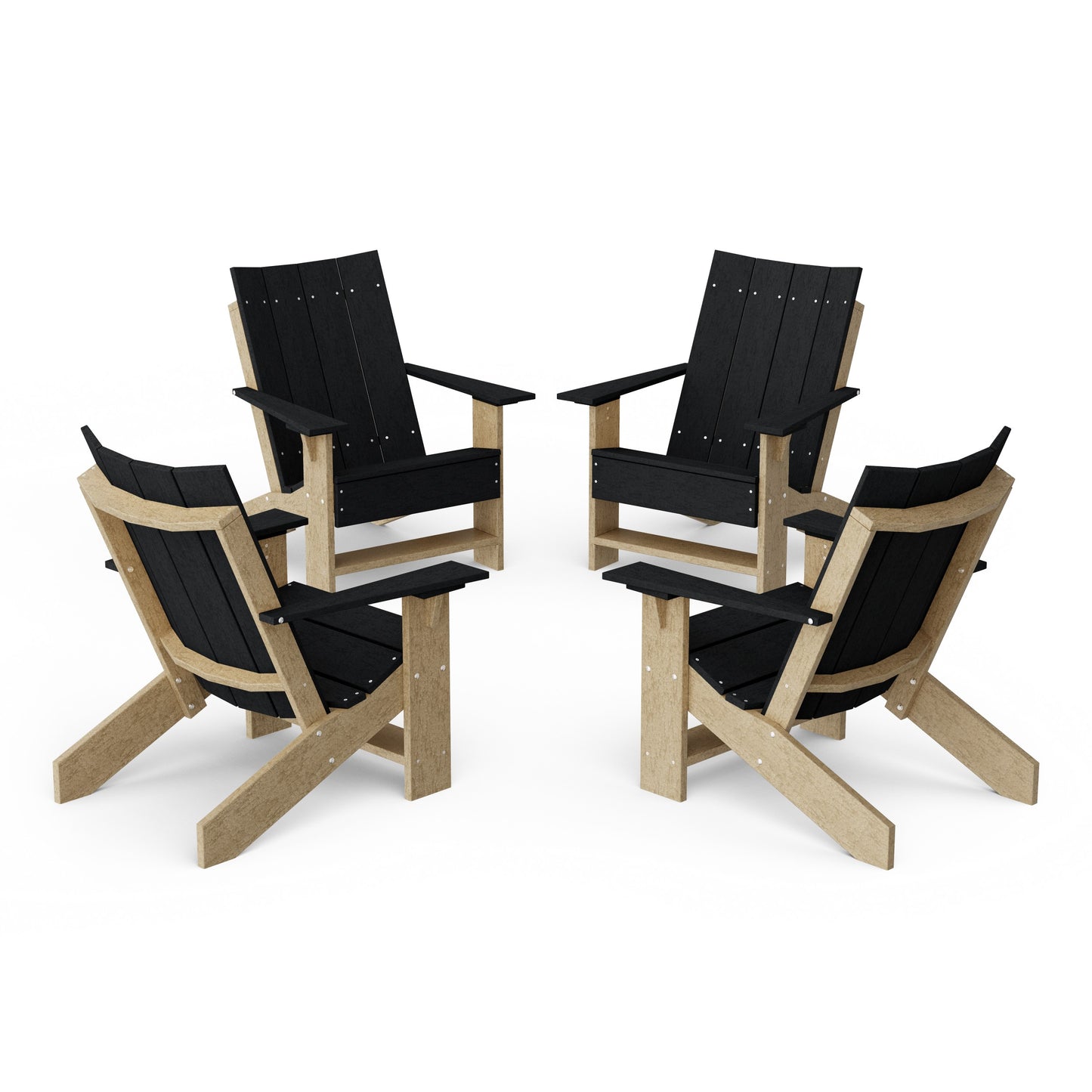 Contemporary Modern Adirondack Chairs Set of 4