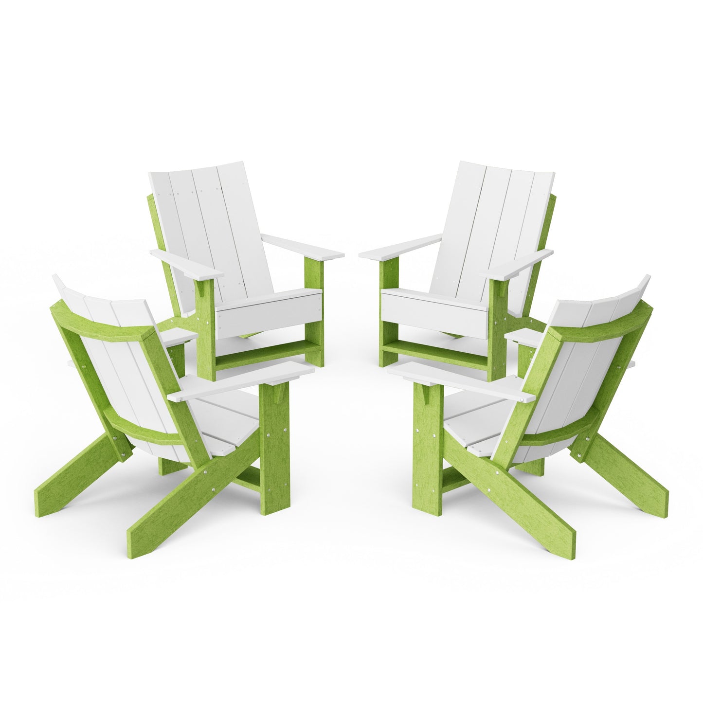 Contemporary Modern Adirondack Chairs Set of 4