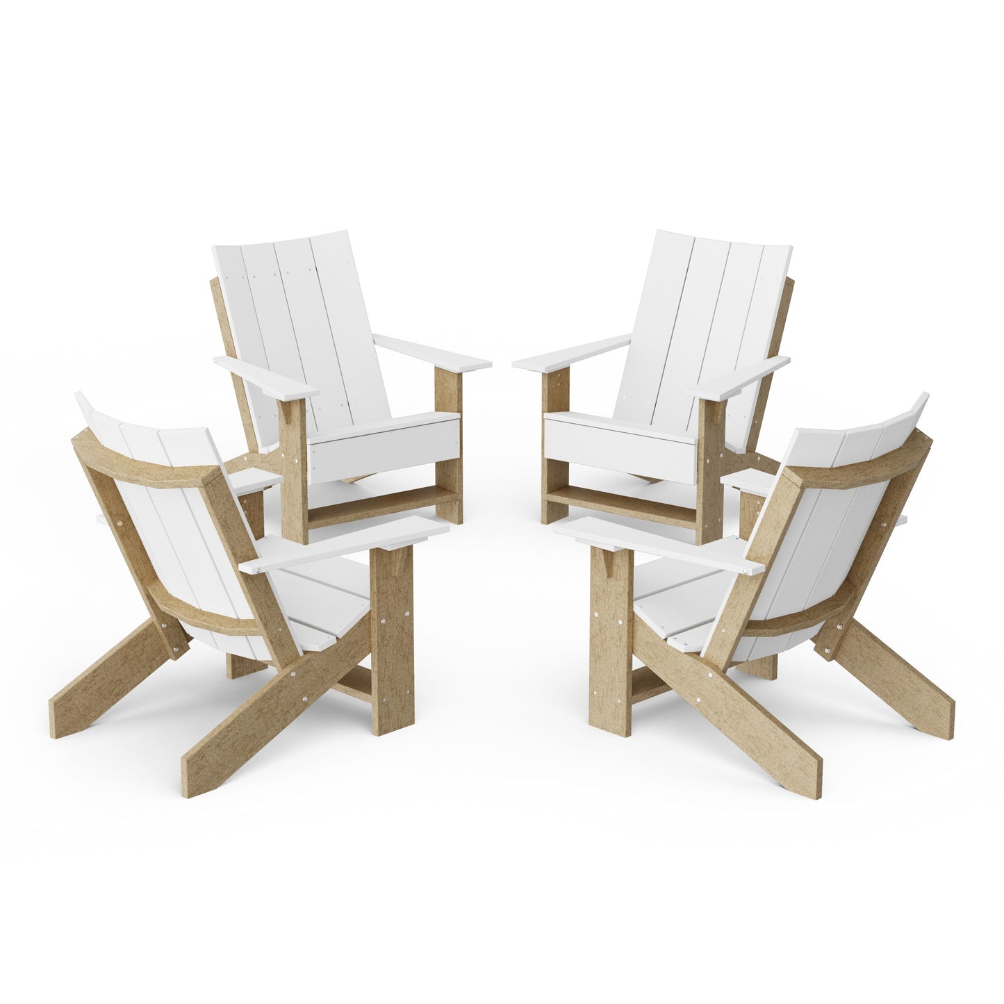 Contemporary Modern Adirondack Chairs Set of 4
