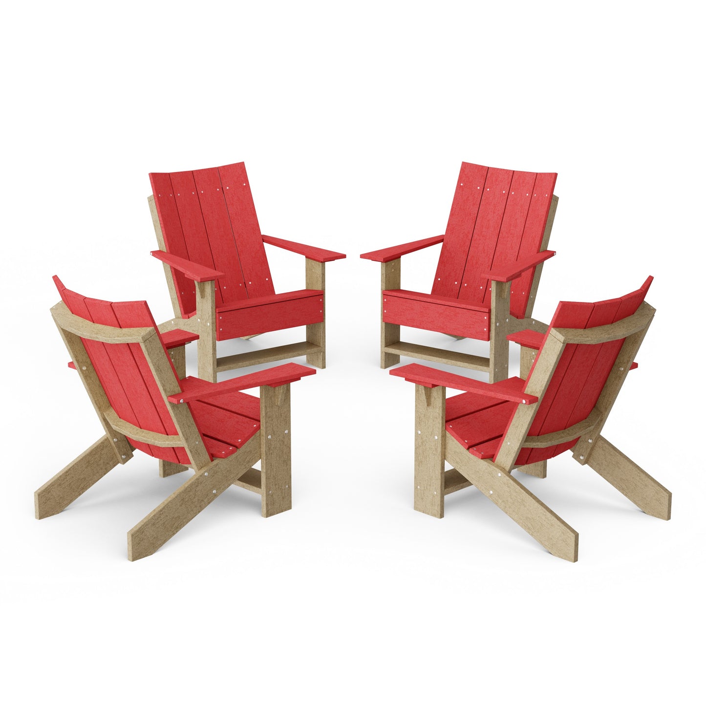 Contemporary Modern Adirondack Chairs Set of 4