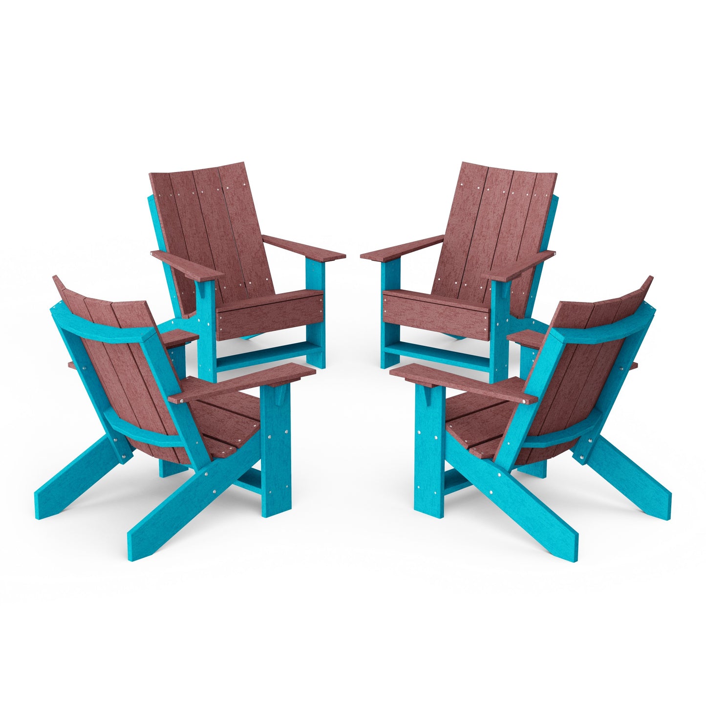 Contemporary Modern Adirondack Chairs Set of 4